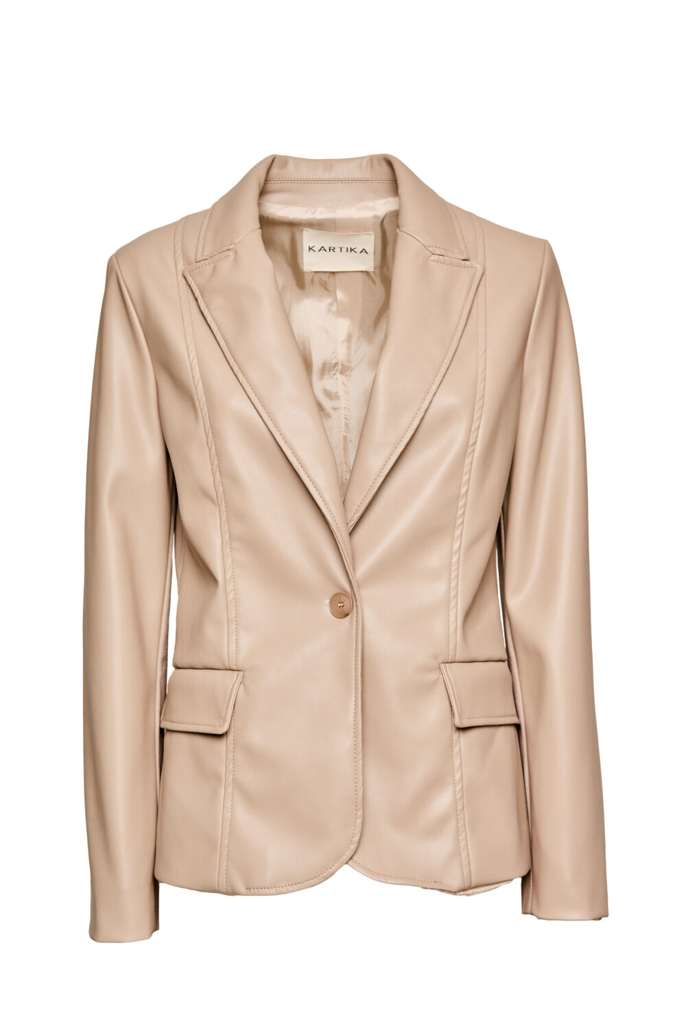 Giacca in Ecopelle Beige – Kartika