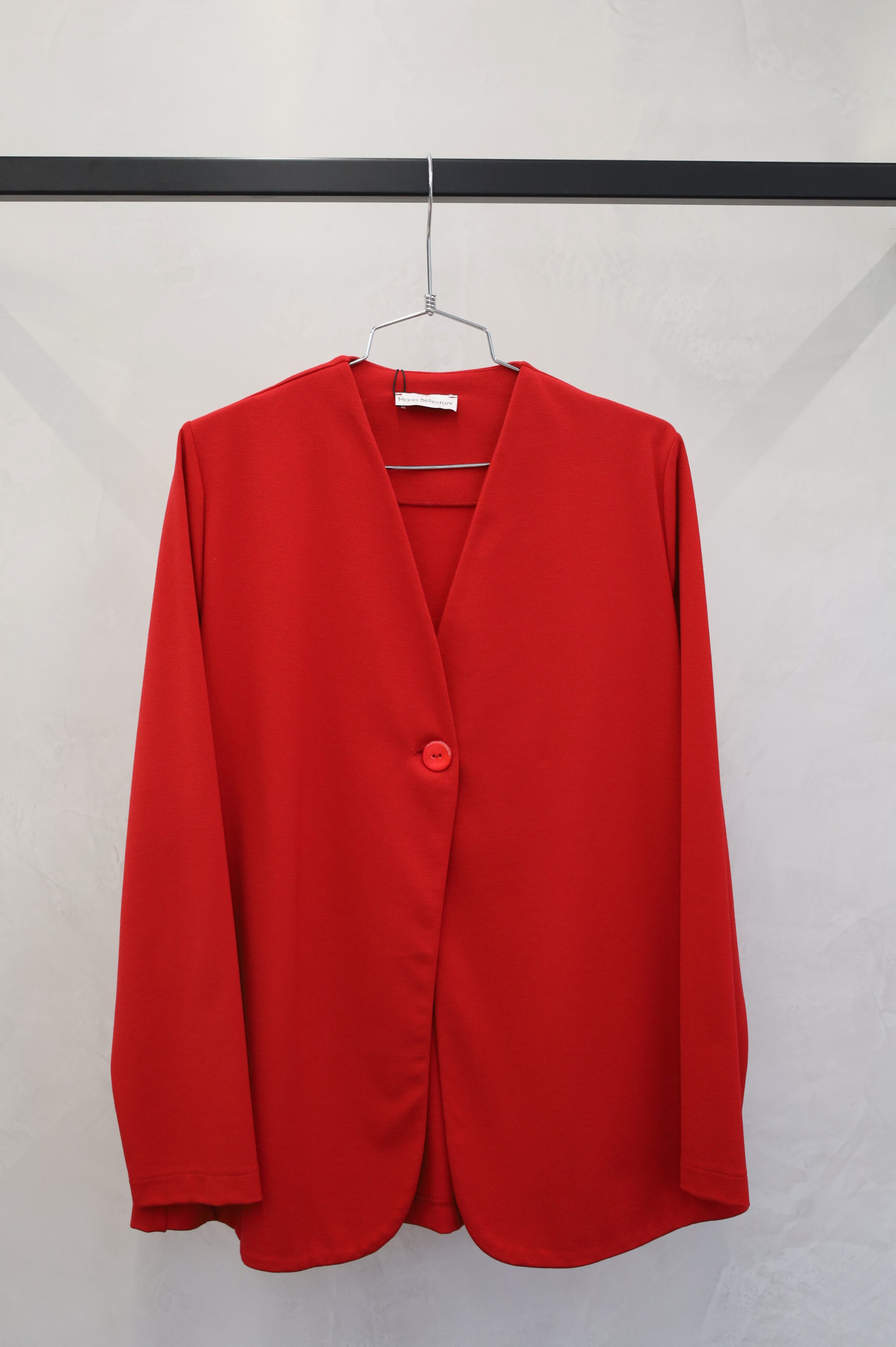 Giacca rossa monobottone
