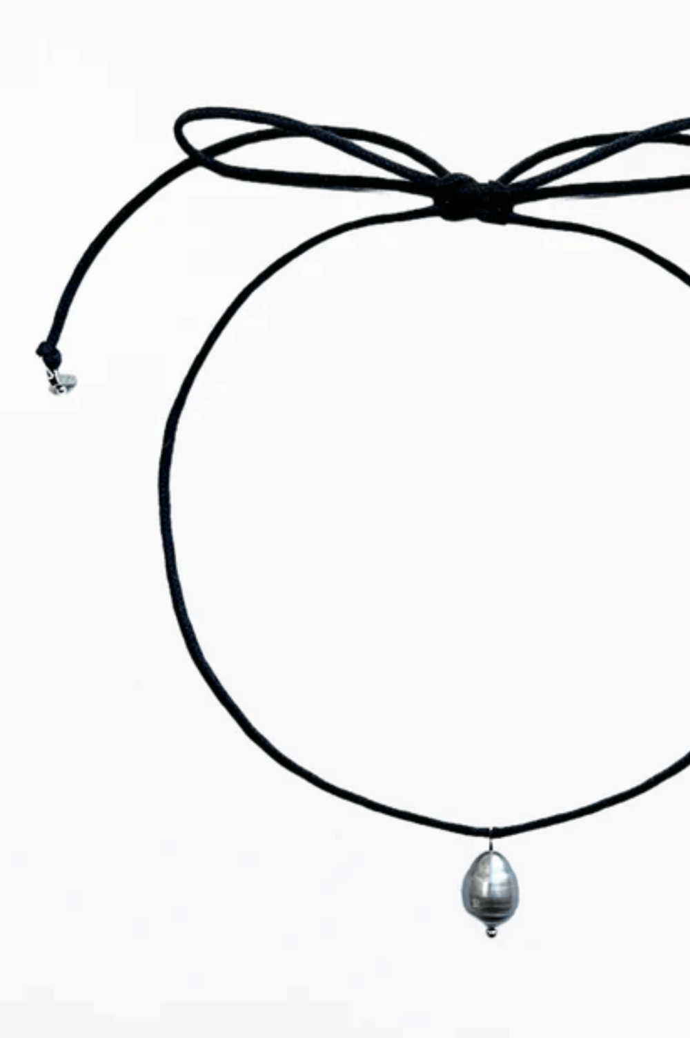 Tigra Grey Pearl Cord Necklace