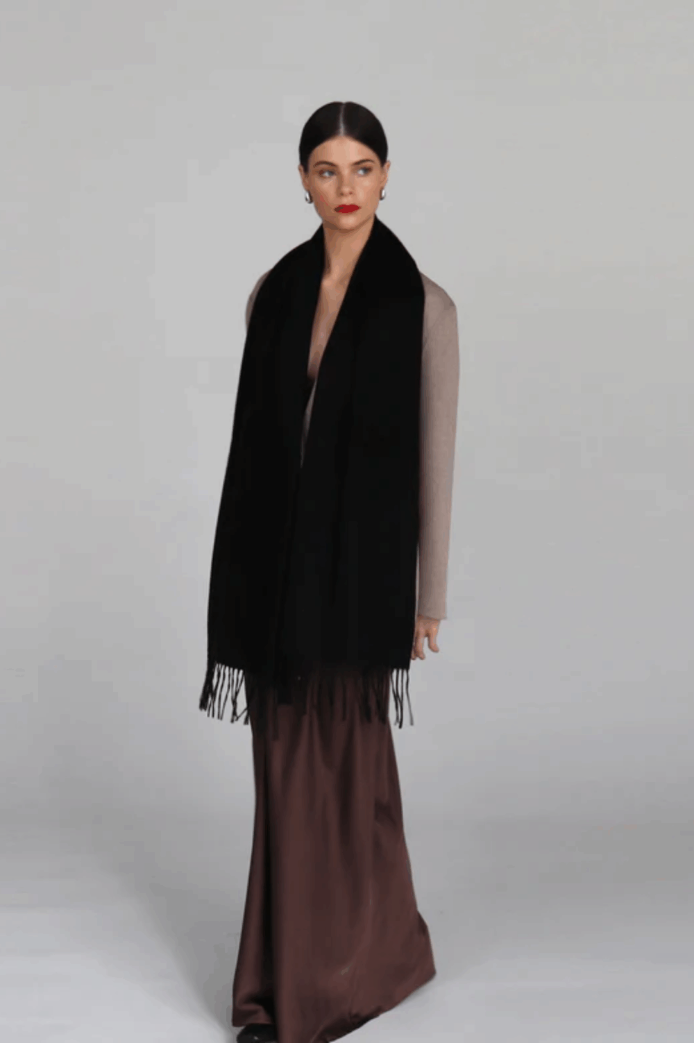 Ophelia Cashmere Scarf – Black