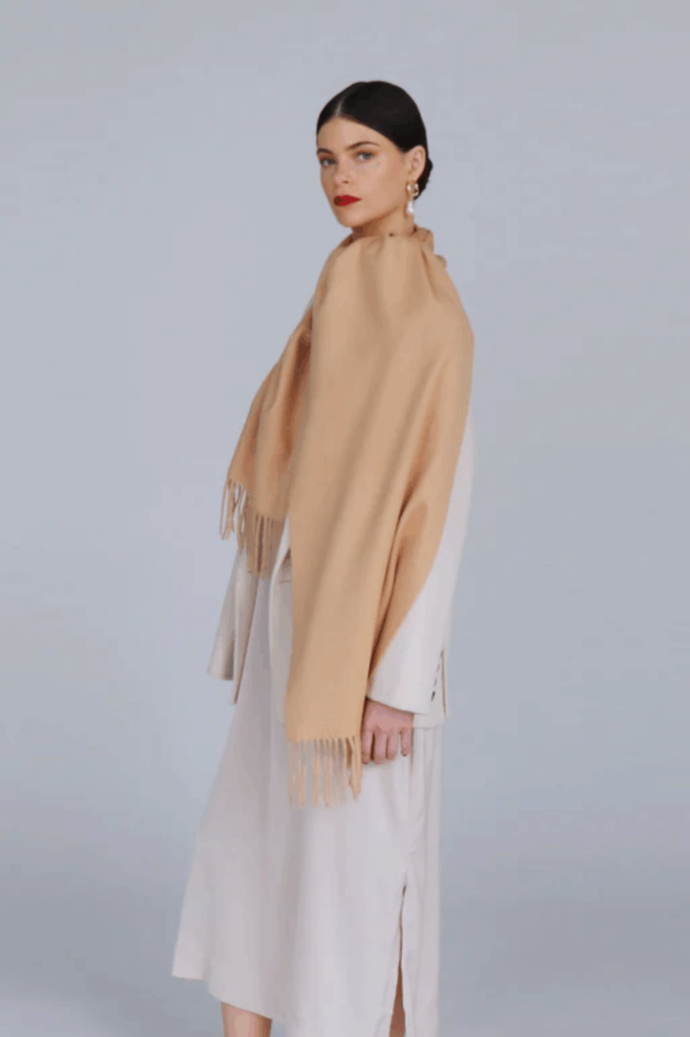 Ophelia Cashmere Scarf – Camel