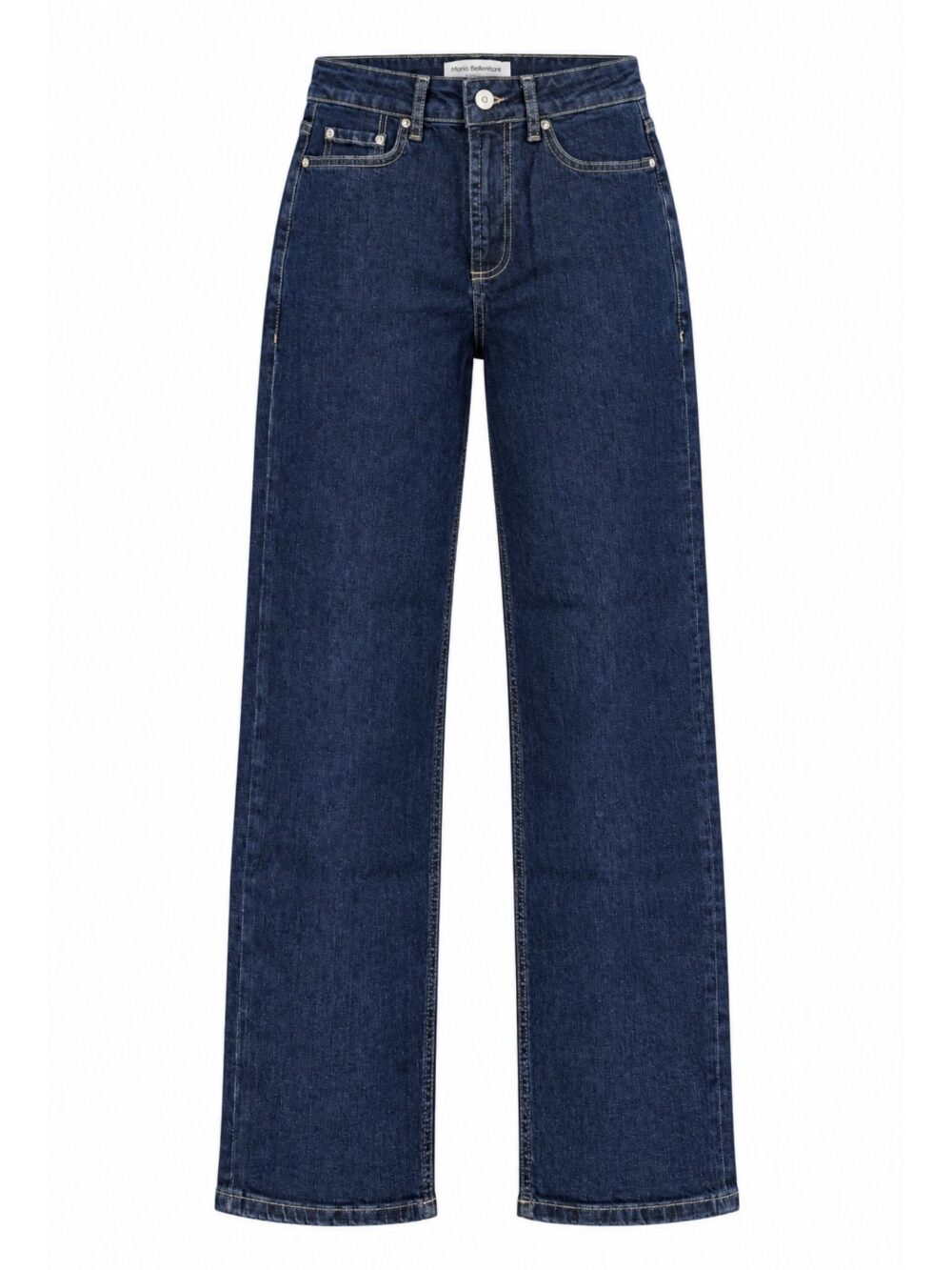 Jeans donna blu scuro a gamba ampia